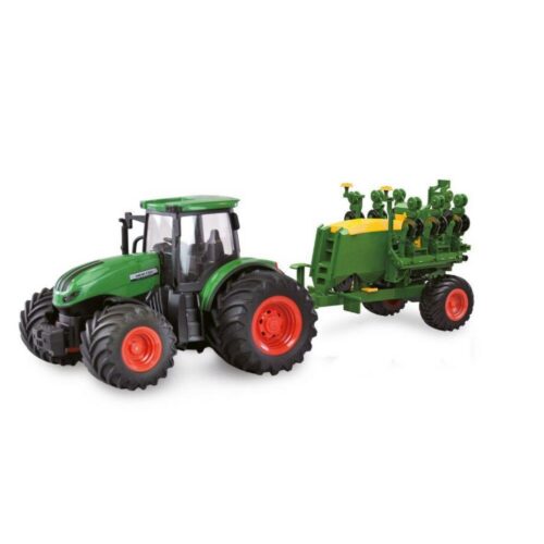 Amewi: RC Traktor 2,4 Ghz so sejacím prívesom, svetlá, zvuk 1:24 RTR sada